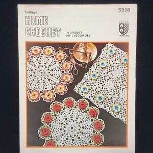 Crochet Doily Pattern Flowers Daisies Twilleys #5998 UK Design